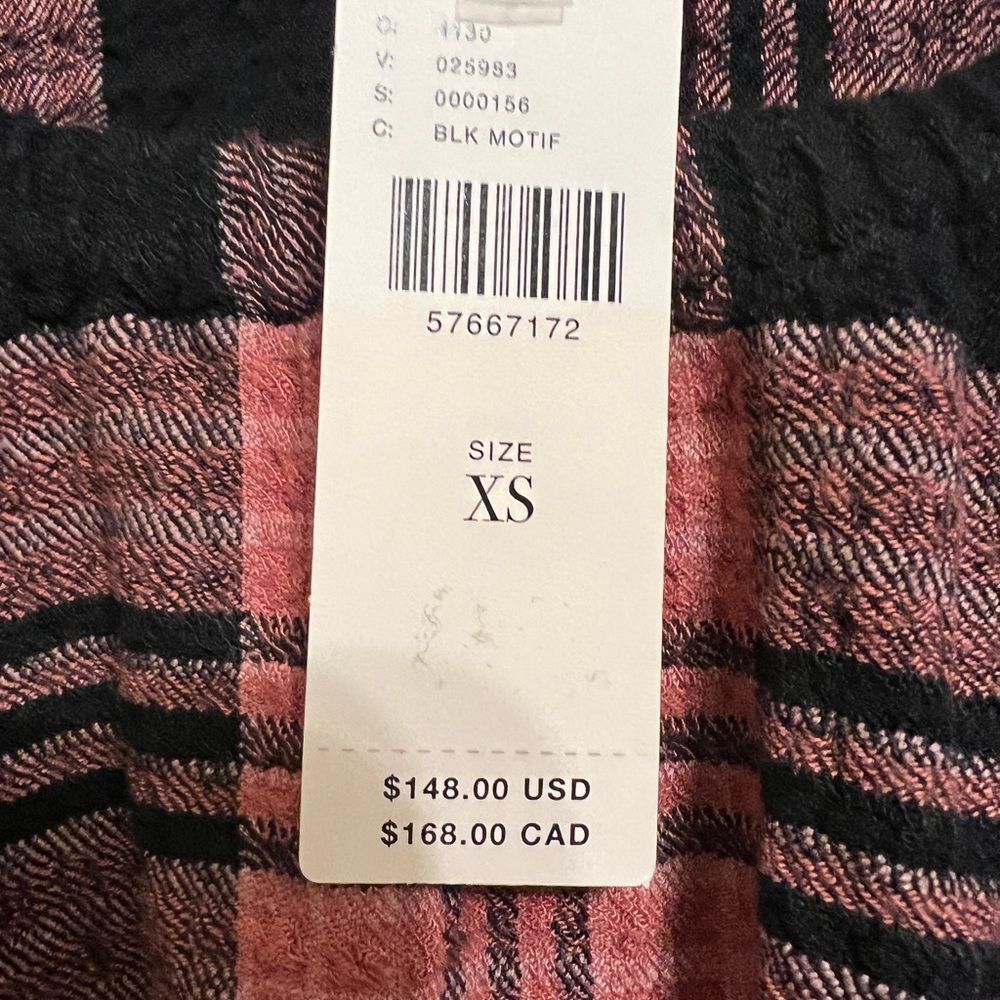 Anthropologie Cloth And Stone Daia Plaid Mini Dress Size XS - Picture 9 of 9